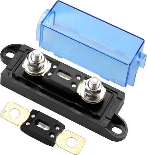 Miniatura 2 de Portafusibles MEGA/AMG de 1 vía 250A, fusible atornillado M8 5/16 pulgadas (paquete de 2 fusibles de 250 A + portafusibles de 1 vía)