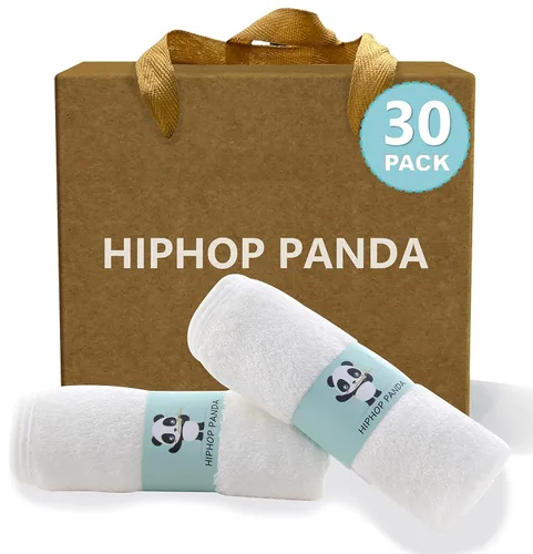 Miniatura 13 de HIPHOP PANDA Toallitas para bebé, rayón hecho de bambú - 2 capas ultra suaves y absorbentes, toalla facial de baño para recién nacidos - toallitas
