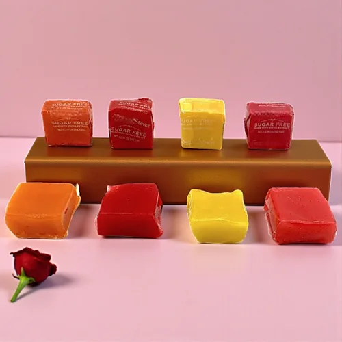 Miniatura 3 de Caramelos masticables de frutas sin azúcar, 1 libra, aptos para diabéticos, masticables de frutas a base de plantas: cereza, fresa, limón, naranja