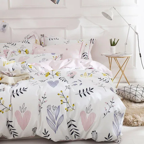 Miniatura 8 de OTOB - Juego de funda de edredón y 2 fundas de almohada, 100% algodón, diseño floral