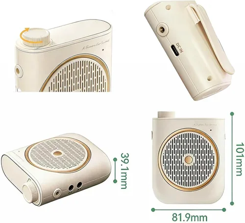 Miniatura 8 de Amplificador de voz con micrófono inalámbrico, amplificador de voz micrófono inalámbrico para profesores, mini altavoz del sistema PA, amplificador