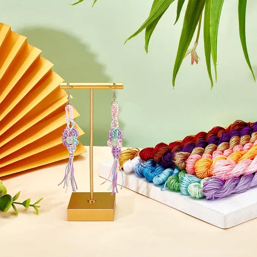 Miniatura 5 de PH PandaHall Cuerda de nailon de 448 yardas de 0.039 pulgadas (0.039 in), cordón trenzado de nailon Kumihimo macramé para pulseras de amistad, 16