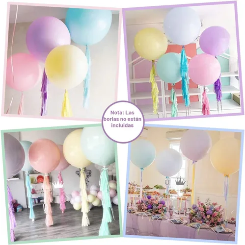 Miniatura 5 de 24 globos pastel de 18 pulgadas, grandes, redondos, gigantes, globos de látex para Pascua, cumpleaños, bodas, baby shower, decoraciones con borlas