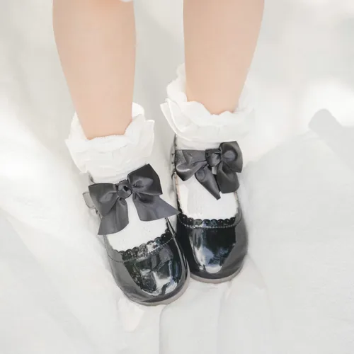 Miniatura 3 de Meckior Zapatos de vestir Mary Jane para niña pequeña, zapatos de ballet para niña, zapatos de fiesta, escuela, zapatos de princesa con lazo