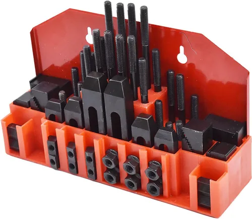 Miniatura 8 de Kit de sujeción de abrazadera de sujeción con ranura en T de 1/2 pulgada, 58 piezas, repuesto para fresadora Bridgeport con caja de almacenamiento