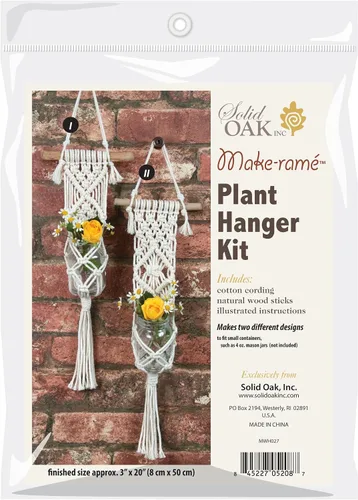 Miniatura 3 de SOLID OAK MACRAME PLNT HNGR KT TWO MINIS, US:Talla única