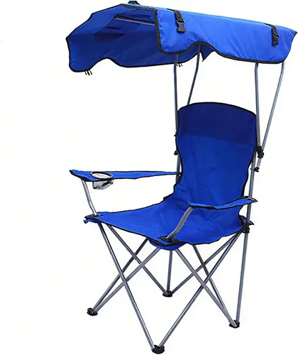 Miniatura 13 de Portable Beach Chair with Canopy Oxford Fabric Folding Chair Sun Shade for Fishing Camo 50 * 50 * 90/120CM