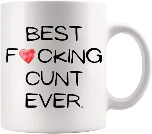 Miniatura 2 de Fonhark - Best Fucking Cunt Ever, Taza divertida para ella, taza de café para esposa, taza de coño, taza de café novedosa de 11 oz, color blanco