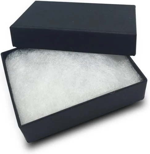 Miniatura 17 de TheDisplayGuys - Paquete de 25 cajas de cartón rellenas de algodón #10 para joyas, color negro mate (1.9 x 1.3 x 0.7 pulgadas), para envío