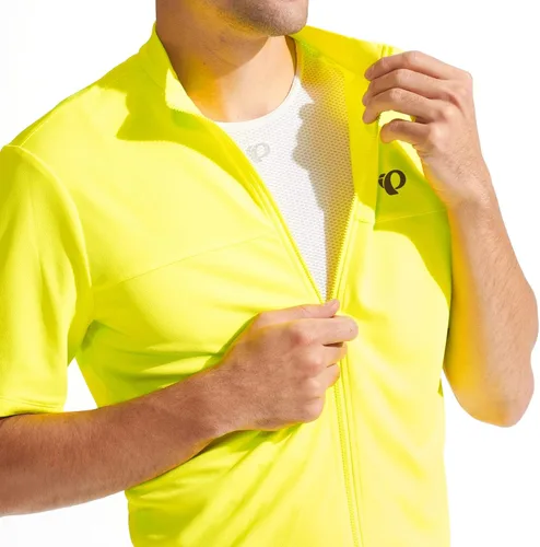 Miniatura 3 de PEARL IZUMI Camiseta de ciclismo de manga corta para hombre cremallera completa con tela reflectante