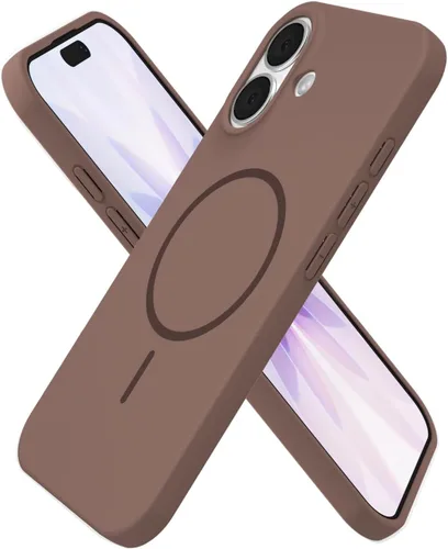 Miniatura 236 de oakxco Funda de silicona Mag Safe para iPhone 17 Pro Max, funda magnética delgada y fina compatible con carga inalámbrica MagSafe, bonita funda Negro