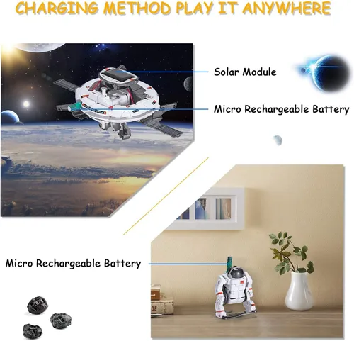 Miniatura 3 de AESGOGO Proyectos STEM para niños de 8 a 12 años, juguetes de robot solar 6 en 1, kits de ciencia de construcción espacial DIY educativos, regalos