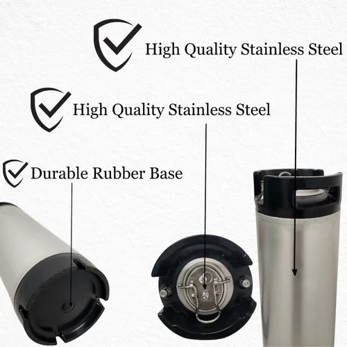 Miniatura 2 de RockRose Pulverizador de 3 Galones de Acero Inoxidable Tanque Presurizado Cilíndrico - Pulverizador Industrial Solución de Alta Eficiencia Operación