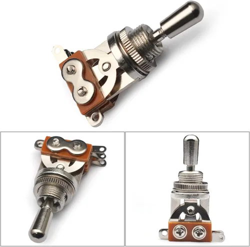 Miniatura 7 de MAXCHEER Interruptor de pastilla de guitarra de metal de 3 vías, selector de interruptor de palanca de pastilla, piezas para accesorios Les Paul