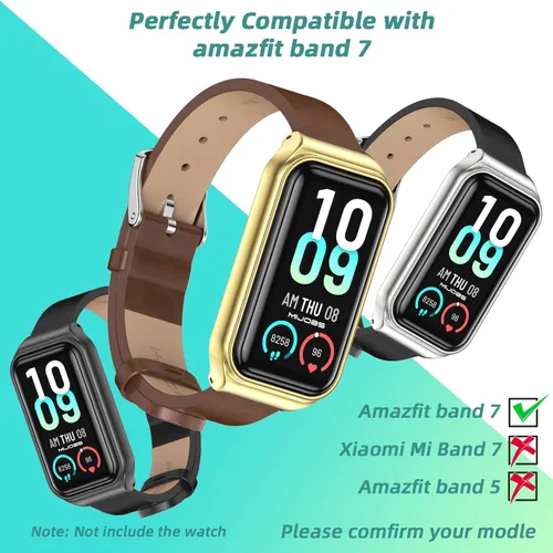 Miniatura 3 de Strap for Amazfit Band 7 Microfiber Leather Replacement Strap Watch Wrist Band Smart Bracelet Accessories for Amazfit 7 Fit