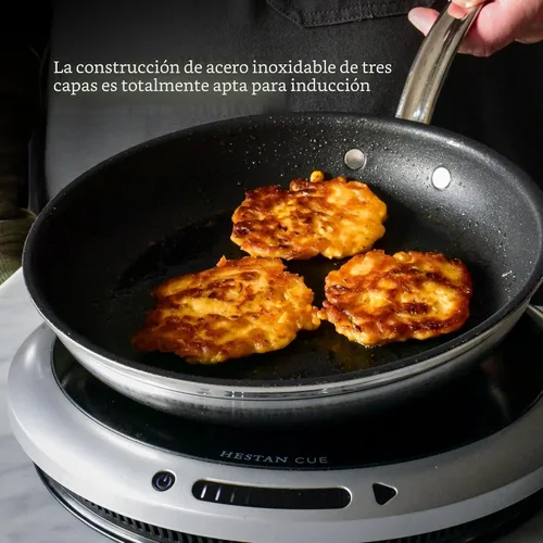 Miniatura 7 de Hestan ProBond Forged TITUM - Sartén Profesional de Acero Inoxidable con Revestimiento, Antiadherente, (31.8 cm), Compatible con Inducción