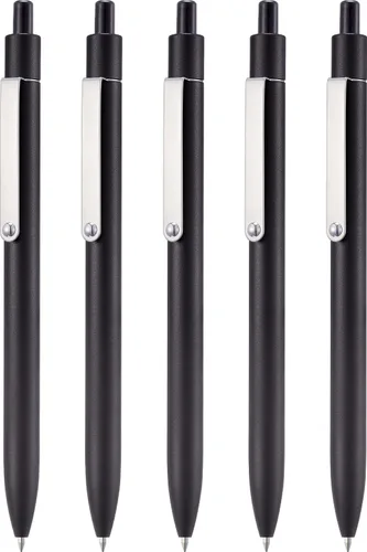 LINFANC 5 bolígrafos de gel negro, punta media de 0.028 in, de secado rápido, tinta negra para diario, bolígrafo de gel de escritura suave, bonitos