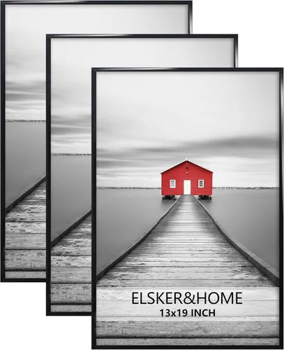 Miniatura 45 de ELSKER&HOME 18x24 Marco para Póster 3 Pack, Marco Plateado para Montaje Horizontal o Vertical en la Pared, Resistente y a Prueba de Arañazos