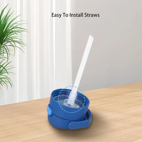 Miniatura 4 de Pajitas de repuesto compatibles con Thermos Funtainer botella de agua de 12 onzas (paquete de 6)