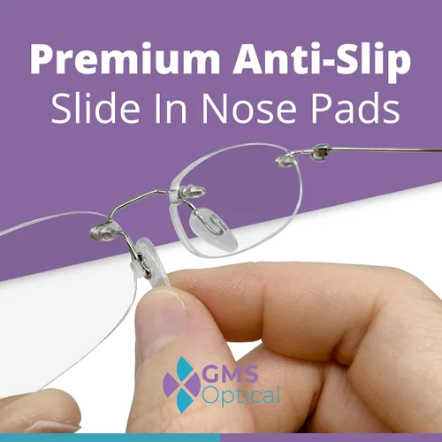 Miniatura 4 de GMS Optical Almohadillas de nariz de silicona súper suaves para evitar que los lentes se deslicen, almohadillas de nariz de silicona súper suaves