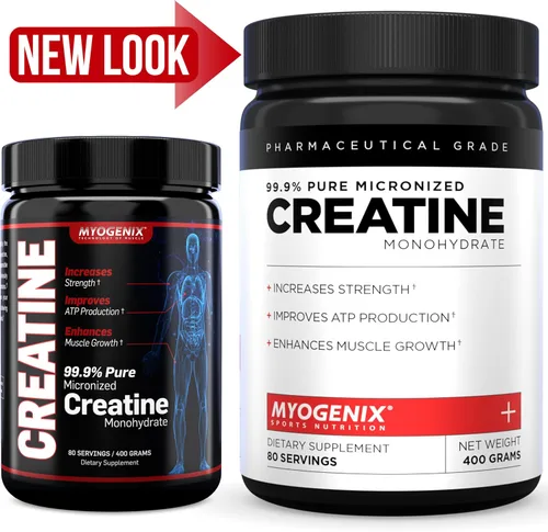 Miniatura 2 de Myogenix Monohidrato de creatina, polvo de creatina pura para fuerza y resistencia, apoya la producción de ATP y la fuerza muscular, sin aditivos