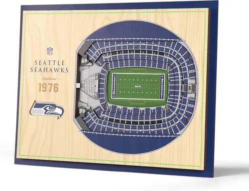 Miniatura 24 de YouTheFan Arte de pared de 5 capas con vista del estadio de la NFL