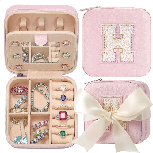 Joyero de viaje Organizador de viaje Joyero de viaje pequeño joyero Joyero personalizado para mujer Regalos de viaje para mujeres Regalos de