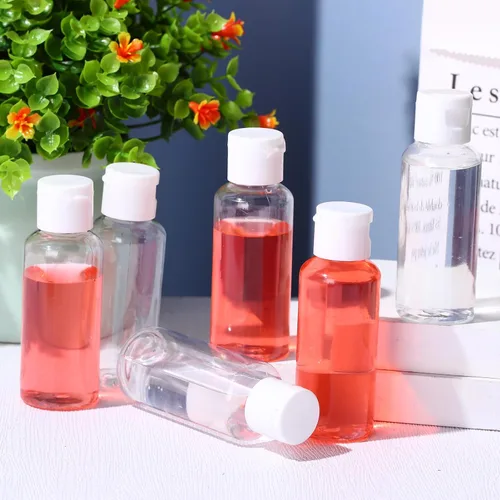 Miniatura 5 de Maxdot 300 botellas vacías de desinfectante de manos de 1.7 onzas/1.7 fl oz, botellas recargables de plástico con tapa abatible, mini recipientes