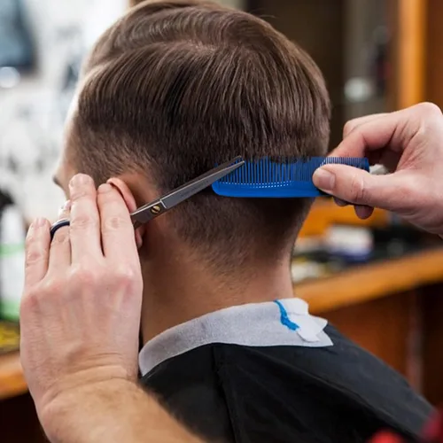 Miniatura 5 de Soft 'N Style Cuidado del cabello, 4 paquetes de peines irrompibles - peine para hombres/peine de dientes finos/peines para cabello Azul marino