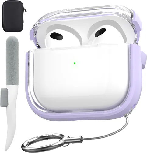 Miniatura 18 de Valkit Funda compatible con AirPods Pro, transparente con kit de limpieza, funda protectora de TPU suave para AirPods Pro Gen 2nd/1st 2023/2022/2019