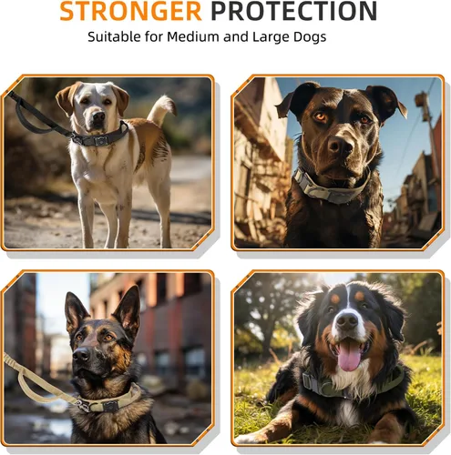 Miniatura 7 de Collar táctico para perro con AirTag, 100% impermeable, collares para perro Apple Air Tag integrados con soporte rígido de PC para AirTag, collar