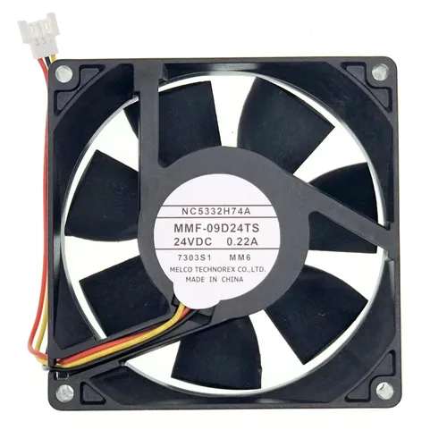 NC5332H74A MMF-09D24TS-MM6 Ventilador de enfriamiento 24V 3.622 in - 0.22A 9225 Ventilador de enfriamiento del inversor de 3 hilos