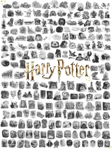 Miniatura 2 de New York Puzzle Company - Arte del Capítulo de Harry Potter - Rompecabezas de 1000 Piezas para Adultos de Mary GrandPré