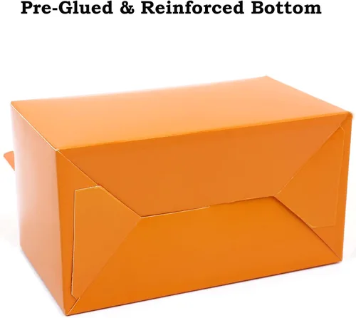 Miniatura 6 de Oletx 12 Cajas de Regalo Triangulares Naranjas, 5.9'' Caja Pequeña de Dulces para Fiestas, Caja de Golosinas, Caja de Galletas y Dulces para Fiesta