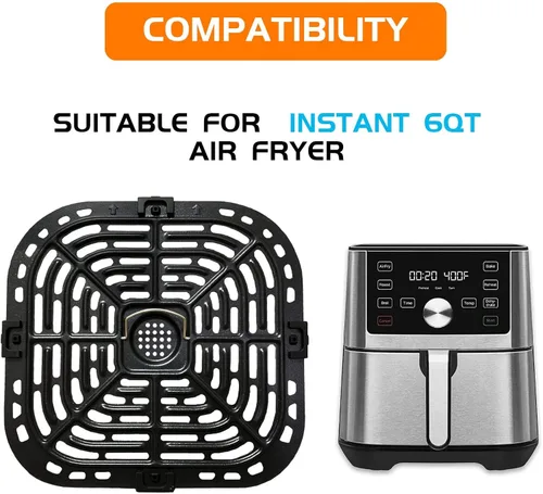 Miniatura 4 de Zerodis Sartén de repuesto para freidora de aire, placa de parrilla para freidora de aire, bandeja de placa de cocina, accesorios para freidora