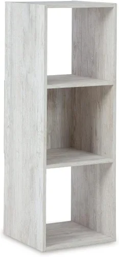 Miniatura 18 de Diseño exclusivo de Ashley Paxberry. Organizador de almacenamiento o librero moderno de 6 cubos, color blanqueado