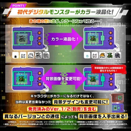 Miniatura 3 de Bandai Digital Monster Digimon Color Vpet V-Pet Versión 5 Japón Versión - Verde Claro
