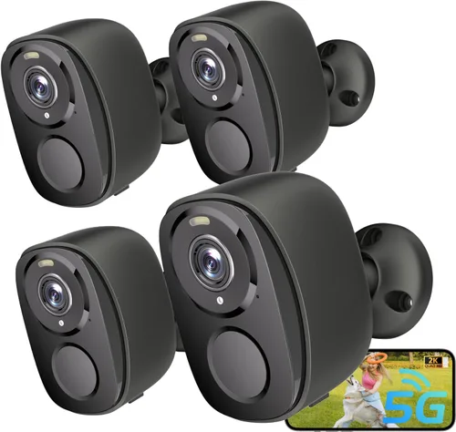 Cámaras de seguridad inalámbricas para exteriores, cámara alimentada por batería 2K para seguridad del hogar con IP65, SD/almacenamiento en la nube