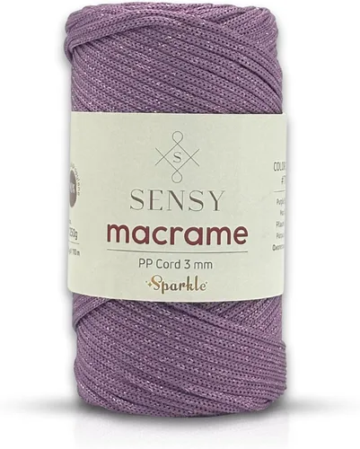 Miniatura 110 de Sensy - Cuerda de poliéster prémium de 0.118 pulgadas (0.118 in), 131 yardas, 100% polipropileno, cordón de macramé, cuerda de ganchillo de 0.118