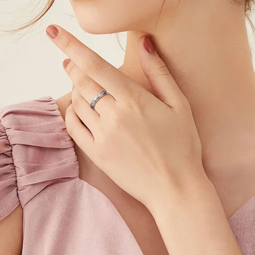 Miniatura 3 de Anillo giratorio de plata de ley 925 para hombres y mujeres, anillos para aliviar la ansiedad y el estrés y TDAH, anillos para autismo con mensaje
