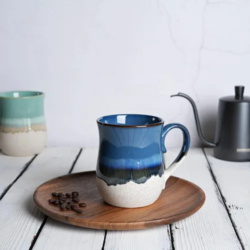 Miniatura 4 de Bosmarlin - Taza grande de cerámica para café, 20 onzas, gran taza de té para oficina y hogar, apta para lavavajillas y microondas
