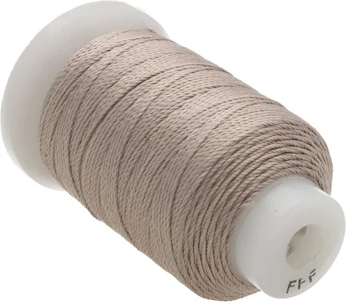 Miniatura 60 de The Beadsmith Cordón de seda pura – Castaño, tamaño E (0.325 mm/0.0128"), 200 yardas (600 pies), carrete de 1/2 onza