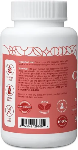Miniatura 2 de Pattern Wellness Suplemento complejo de colesterol - Apoya el bienestar general - Probado en laboratorio de terceros - 90 cápsulas veganas Red