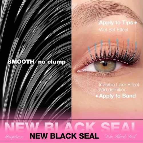 Miniatura 6 de Lash Bond and Seal - Pegamento de pestañas de agarre fuerte negro con un 40% más de adhesivo impermeable para pestañas, sellador negro suave