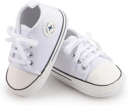Miniatura 85 de Zapatos deportivos de lona de lona para bebés y niñas, suela antideslizante suave, suela antideslizante