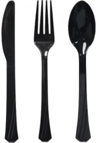 Miniatura 6 de Tiger Chef - Cubertería de plástico de color resistente, incluye tenedores, cucharas para el té y cuchillos, Rosado