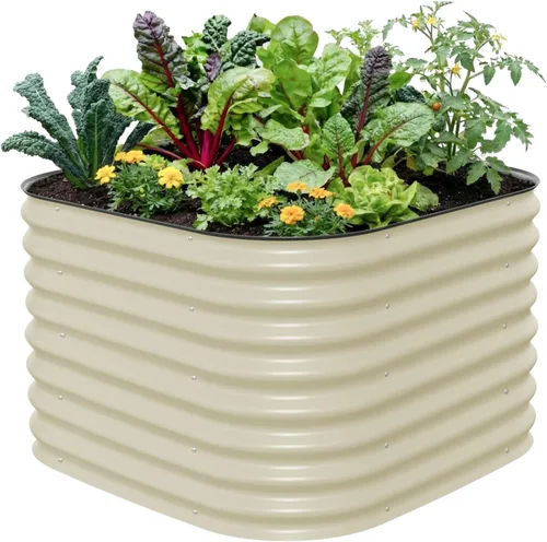 Miniatura 11 de Vego Garden Kits de cama de jardín elevada de 26" extra alta, caja de maceta elevada modular 4 en 1 para verduras, flores, frutas, cama de jardín