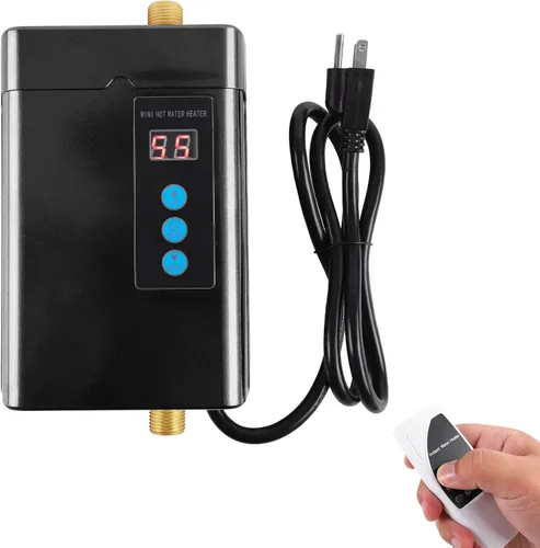 Calentador de agua eléctrico sin depósito 110V 3000W debajo del fregadero, calentador de agua caliente instantáneo bajo demanda para cocina y baño