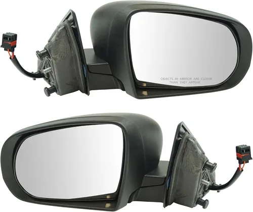 Miniatura 152 de TRQ Juego de conjunto de espejos laterales del conductor y del pasajero de 2 piezas con ajuste eléctrico, calefacción y memoria en negro Compatible