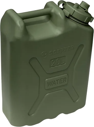 Miniatura 9 de Scepter Contenedor de agua portátil de estilo militar para acampar y al aire libre, 5 galones, color verde, dispensador de bebidas e hidratación